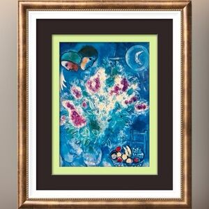 Vintage "Still Life With Flowers" Poster Art by Marc Chagall